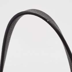 CH Carolina Herrera Black Leather Editors Shopping Zip Tote