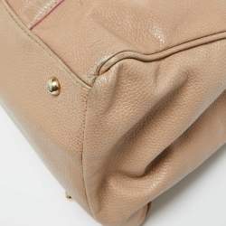 CH Carolina Herrera Beige Leather Matteo Satchel