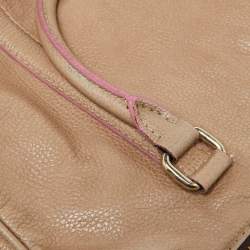 CH Carolina Herrera Beige Leather Matteo Satchel