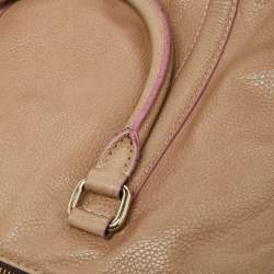 CH Carolina Herrera Beige Leather Matteo Satchel