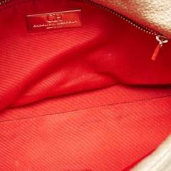 Pre Owned CH Carolina Herrera Gold Quilted Leather Flap Chain Shoulder Bag