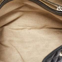 Pre Owned CH Carolina Herrera Black Quilted Leather Chain Tote