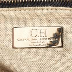 Pre Owned CH Carolina Herrera Black Quilted Leather Chain Tote