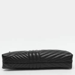 Pre Owned CH Carolina Herrera Black Quilted Leather Crossbody Bag