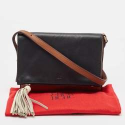 مملوكة مسبقًا CH Carolina Herrera Tricolor Leather Tassel Flap Crossbody Bag