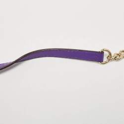 CH Carolina Herrera Purple Leather Flap Shoulder Bag