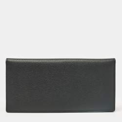 Carolina Herrera Black Leather Bifold Long Wallet