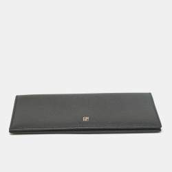 Carolina Herrera Black Leather Bifold Long Wallet