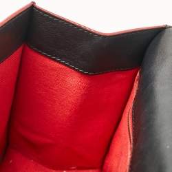 Pre Owned CH Carolina Herrera Black Embossed Leather Top Handle Bag