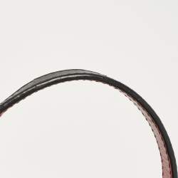 Pre Owned CH Carolina Herrera Black Embossed Leather Top Handle Bag