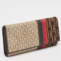 CH Carolina Herrera Multicolor Monogram Canvas and Leather Continental Wallet