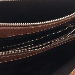 مملوكة مسبقًا CH Carolina Herrera Brown Pebbled Leather Matteo Tote