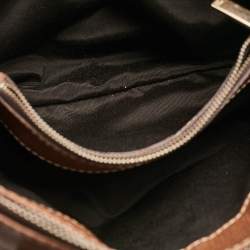 مملوكة مسبقًا CH Carolina Herrera Brown Pebbled Leather Matteo Tote