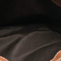 مملوكة مسبقًا CH Carolina Herrera Brown Pebbled Leather Matteo Tote