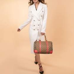 CH Carolina Herrera Multicolor Monogram Canvas and Leather Andy Boston Bag