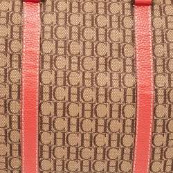 CH Carolina Herrera Multicolor Monogram Canvas and Leather Andy Boston Bag