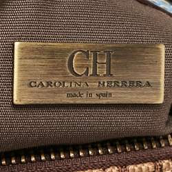 CH Carolina Herrera Multicolor Monogram Canvas and Leather Andy Boston Bag