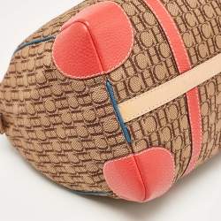 CH Carolina Herrera Multicolor Monogram Canvas and Leather Andy Boston Bag
