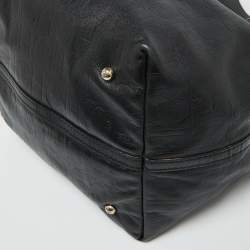 CH Carolina Herrera Black Monogram Leather Matryoshka Tote