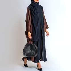 CH Carolina Herrera Black Monogram Leather Matryoshka Tote