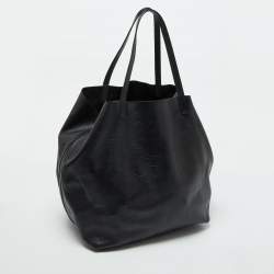 CH Carolina Herrera Black Monogram Leather Matryoshka Tote
