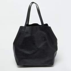 CH Carolina Herrera Black Monogram Leather Matryoshka Tote