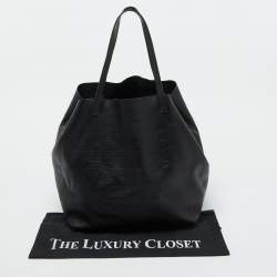 CH Carolina Herrera Black Monogram Leather Matryoshka Tote