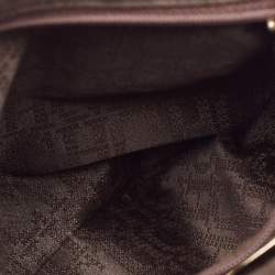 Pre Owned CH Carolina Herrera Brown Pebbled Leather Chain Tassel Shoulder Bag