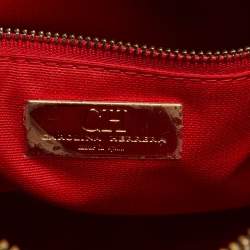 Pre Owned CH Carolina Herrera Brown Monogram Coated Canvas and Leather Dahlia Hobo