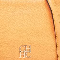 Pre Owned CH Carolina Herrera Yellow Leather Tassel Chain Crossbody Bag