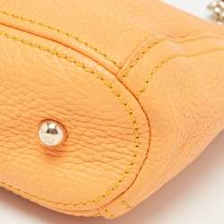 Pre Owned CH Carolina Herrera Yellow Leather Tassel Chain Crossbody Bag