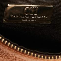 Pre Owned CH Carolina Herrera Yellow Leather Tassel Chain Crossbody Bag