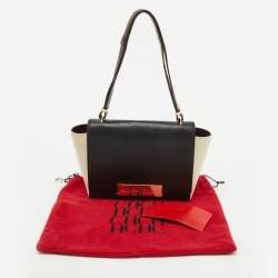 CH Carolina Herrera Tri Color Leather Flap Shoulder Bag