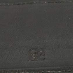 CH Carolina Herrera Black Quilted Leather Trifold Wallet