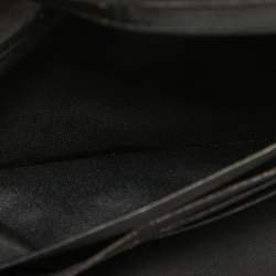 CH Carolina Herrera Black Quilted Leather Trifold Wallet