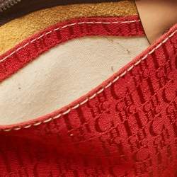 Pre Owned CH Carolina Herrera Yellow Monogram Embossed Leather Large Andy Boston Bag