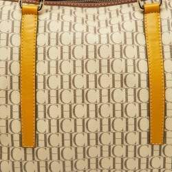 CH Carolina Herrera Multicolor Monogram Coated Canvas and Leather Andy Boston Bag