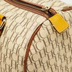 CH Carolina Herrera Multicolor Monogram Coated Canvas and Leather Andy Boston Bag