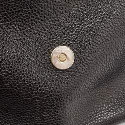 CH Carolina Herrera Black Leather Chain Flap Shoulder Bag