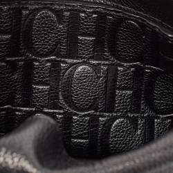 CH Carolina Herrera Black Leather Chain Flap Shoulder Bag