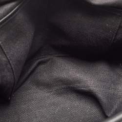 Pre Owned CH Carolina Herrera Black Embossed Leather Duke Satchel