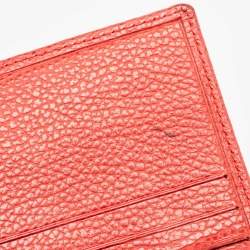 CH Carolina Herrera Red Leather Flap Continental Wallet
