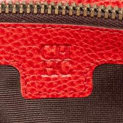 CH Carolina Herrera Red Leather Flap Continental Wallet