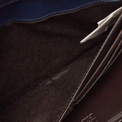 CH Carolina Herrera Off White Monogram Flap Trifold Continental Wallet