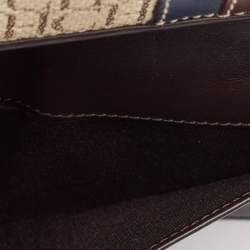 CH Carolina Herrera Off White Monogram Flap Trifold Continental Wallet