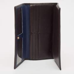CH Carolina Herrera Off White Monogram Flap Trifold Continental Wallet