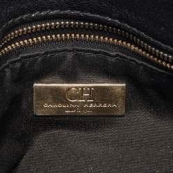 Pre Owned CH Carolina Herrera Black Quilted Leather Chain Tote