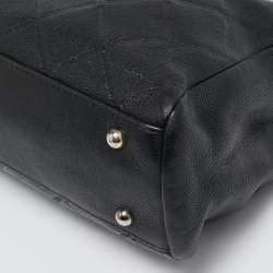 Pre Owned CH Carolina Herrera Black Quilted Leather Chain Tote