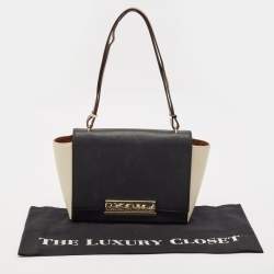 CH Carolina Herrera Tricolor Leather Casati Shoulder Bag