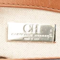 CH Carolina Herrera Tricolor Leather Casati Shoulder Bag